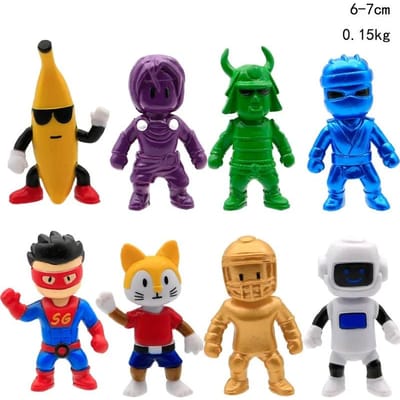 8/16 Stuks Stumble Guys Actiefiguren PVC Anime Model Speelgoed Spel Figuras Poppen Set voor Kinderen Verjaardagscadeaus blue