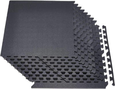 Puzzelvloermat - Sportmat - Fitness Training - Schokabsorberend - 12 stuks - Zwart