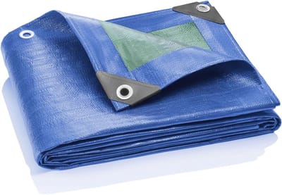 Afdekzeil 2x3m 90g/m2 Blauw/Groen - Duurzaam en Weerbestendig Dekzeil