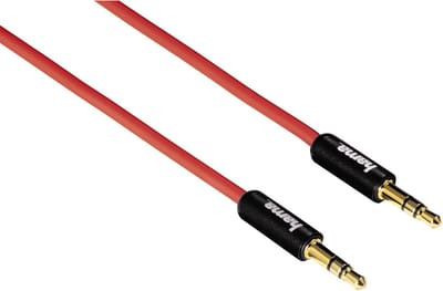 Hama 1m 3.5mm/3.5mm audio kabel Rood