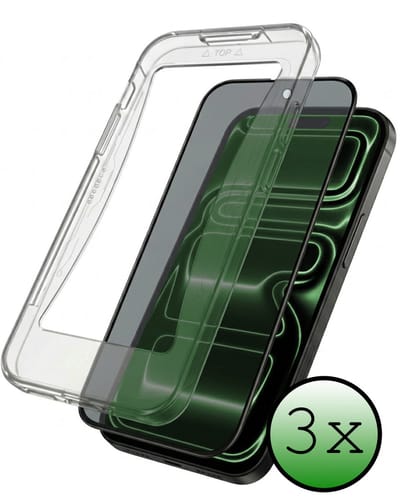Screenprotector - 3 Stuks Geschikt voor iPhone 17 Pro / 18 Pro - Met Installatie Kit - Privacy Filter - Beschermglas - Flexibel Glas - Tempered Glass - Screen Protector