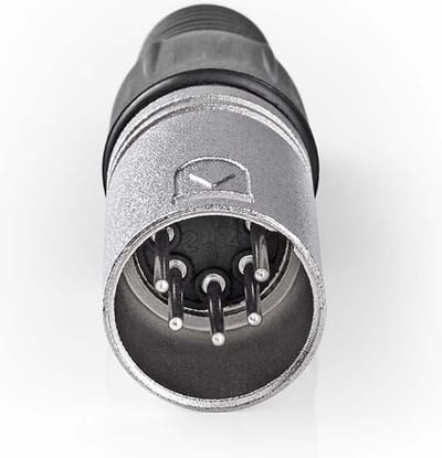 Nedis XLR-Connector - Recht - Male - Vernikkeld - Beschermingshoes - Diameter kabelinvoer: 7.0 mm - Metaal - Zilver - 10 Stuks - Polybag