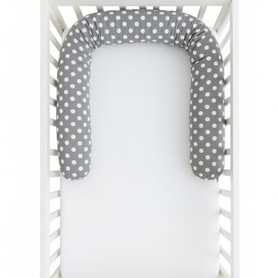 BabyUniverse - Ochraniacz - Minky Rol - Grijze Stippen - 200cm