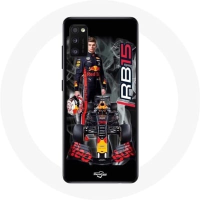 Coque - maniacase - Samsung Galaxy A41 - Formule 1 Max Verstappen - Souple - Noir noir