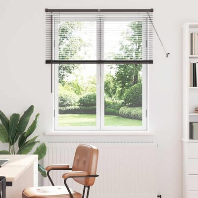 vidaXL - Venetiaanse - jaloezie - Zwart - 130 - x - 110 - cm - 25 - mm - Aluminium