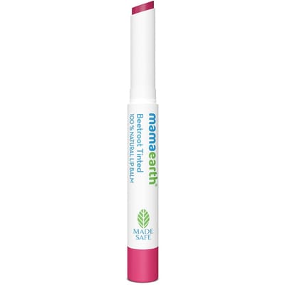Mamaearth Baume à Lèvres Teinté Betterave 100% Naturel 2 g pour Lèvres Sèches et gercées Teinte Rose Naturelle