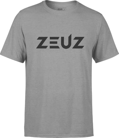 ZEUZ Sport T-Shirt Unisex - Sportkleding Man & Vrouw - Fitnesskleding Heren & Dames - Jongens & Dames Kleding voor Fitness, CrossFit & Gym - Maat XS - Grijs