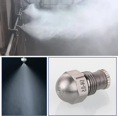 Set van 2 RVS Spraydoppen met 1/4 BSP Aansluiting voor Fijnnevel, Koeling, Reiniging en Tuinirrigatie met Filterfunctie - Ideaal voor Tuin en Coating