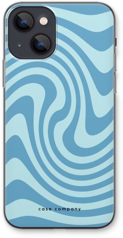 Case Company® - Hoesje geschikt voor iPhone 13 hoesje - Swirl Blauw - Soft Cover Telefoonhoesje - Bescherming aan alle Kanten en Schermrand