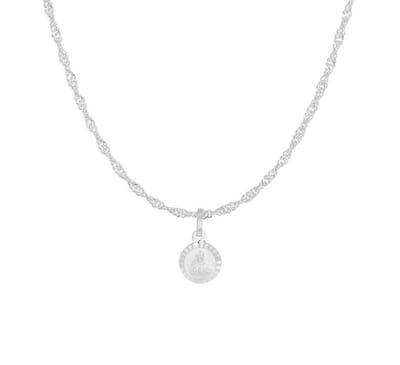 YO&NO - Ketting - Zilver - Singapore - Scapulier -  Gediamanteerd -  1,7 mm -  41 + 4 cm - Sieraden vrouw - Gerhodineerd - Zilver 925