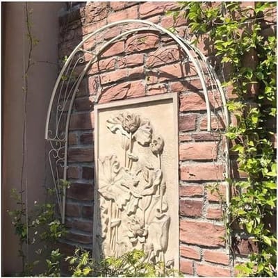 Tuinboog Klimplanten - Rozenboog Prieel - Tuin Decoratie - Stevig Ijzeren Frame - 150x21x147cm - Zwart