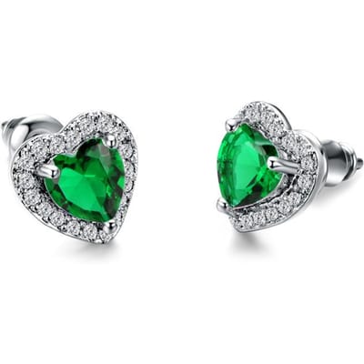 Luxe Dames Zwarte/Groene/Rode/Witte Stud Oorbellen Mode Kleur Kleine Hartjes Oorbellen Voor Vrouwen Vintage Bruiloft Sieraden
