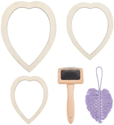Dailygoods- Macramé Accessoireset 4 Stuks - Houten Snijvormen