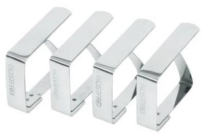 Tafelkleed klemmen - 4 stuks RVS tafelkleedklemmen
