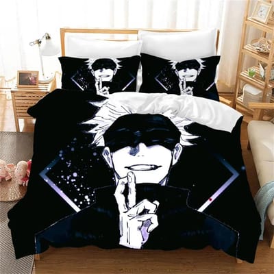 Jujutsu Kaisen Beddengoed Set Japan Beroemde Anime Dekbedovertrek Sets Dekbed Beddengoed Twin Queen King Eenpersoons Maat Satoru Gojo EU Single 135x200cm