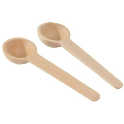 2 STKS Mini Houten Lepels Keuken Kruidenlepel Kleine Korte Specerijlepels 2PCS beige
