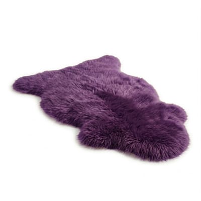 Echte heldere violette schapenvacht Natuurlijke zijdezachte, zachte pluizige echte wollen tapijt