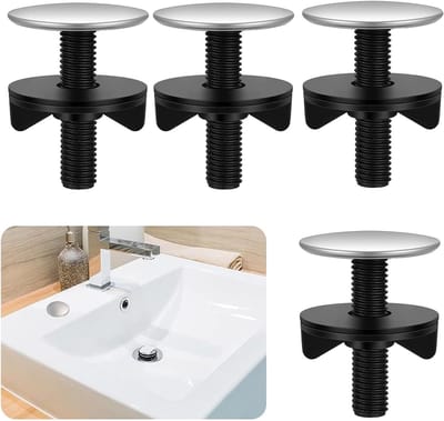 Afdekking voor Afvoerputjes, 4 Stuks, Zwart, RVS, Waterafvoer, Keukenaccessoires, Onderhoud
