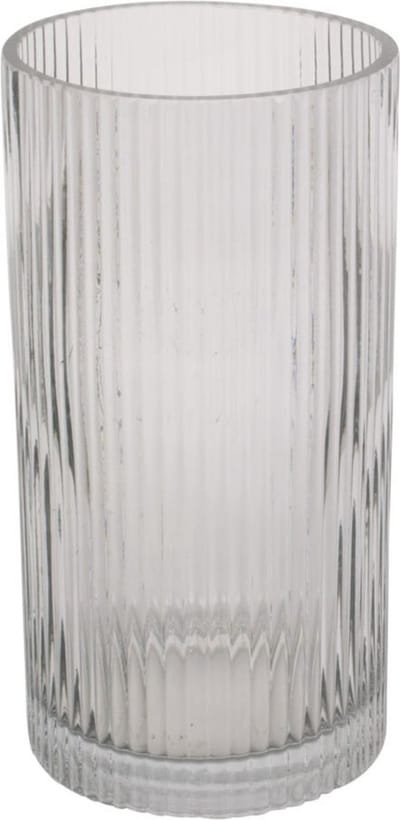 Present Time Vaas Allure Straight - Glas Donkergrijs - Ø10x20cm - Modern