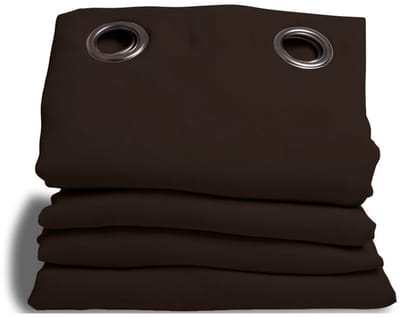 MOONDREAM DecibelControl™ 3in1 Anti-Ruisgordijn | Geluidsisolatie | Thermo Winter+Zomer | 100% Verduisterend | Gepatenteerde Technologie | EU-fabricaat | Oogjes | Bruin MC610 | 140B x 260L cm