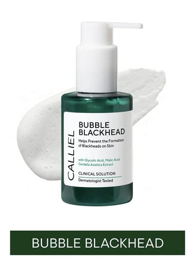 Calliel Anti-mee-eter - Anti-Blackhead Bubble - Herstel Anti-mee-eter - Helpt de vorming op de huid te voorkomen - Glycolzuur - Appelzuur - Centella Asiatica-extract - Dermatologisch getest - Alle huidtypes - 120 ml