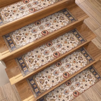 Set van 15 bedrukte traptreden — 76 x 20 cm — Verwijderbaar & wasbaar — Antislip — Zelfklevende achterzijde — Geschikt voor binnengebruik — Ideaal voor trappen, keukens, slaapkamers, kinderkamers, kamers voor ouderen, ruimtes voor huisdieren en meer.