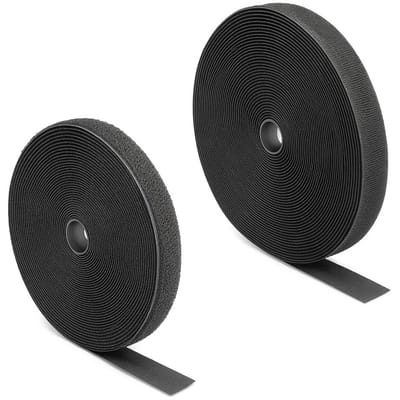 Klittenband Zware haak-en-lus tape L 15 meter x B 25 mm zwart
