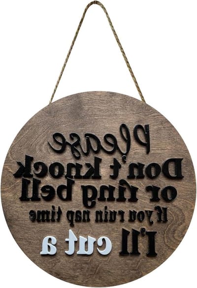 Deurbord Rustiek - Houten Decoratie - Rust Bevorderen - Duidelijk Lettertype - 30x30 cm - Niet Gespecificeerd
