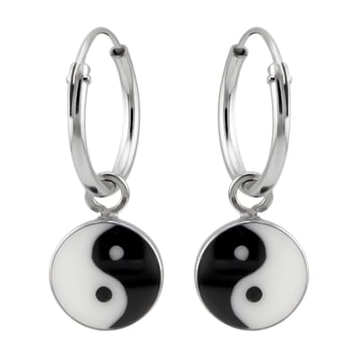 WeLoveSilver - Zilveren oorbellen - yin en yang - 925 zilver