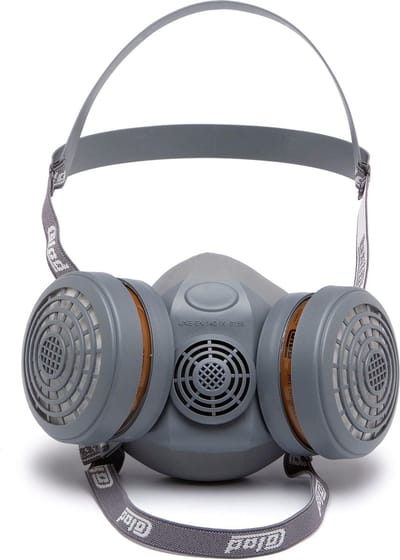 COLAD Spuitmasker met actieve koolstoffilters in bewaardoos + extra filters