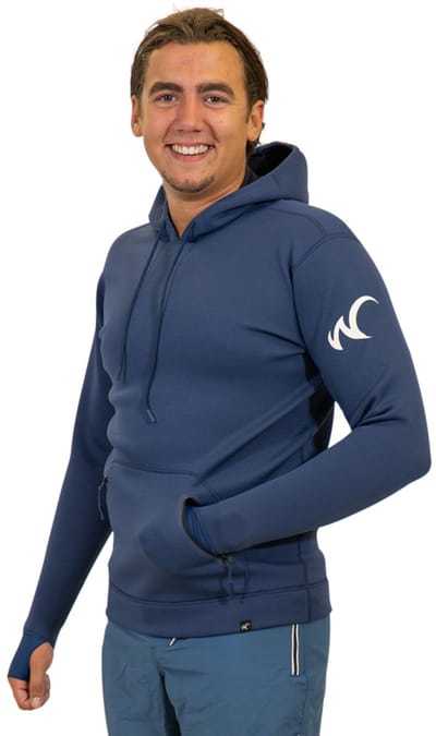 Watrflag Neoprene Hoodie Macumba - Heren - Blauw - 1,5 mm neopreen hoodie voor allround watersport XS