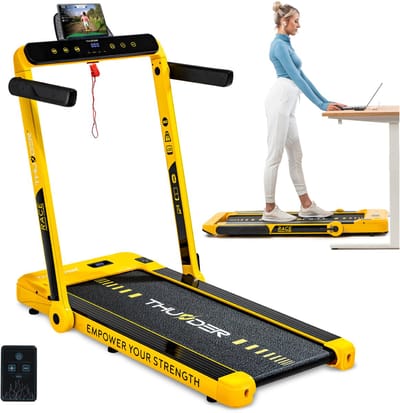 THUNDER Loopband - Opvouwbaar walkingpad - 14 km/u - 130 kg - THUNDER RACE-GOLD
