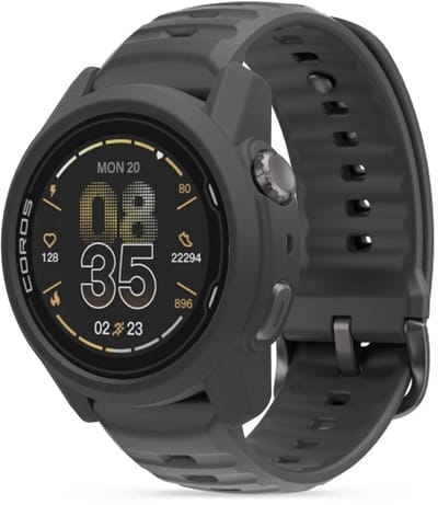 Strap-it Siliconen case geschikt voor Coros Apex 4 - 42mm - Optimale bescherming - Beschermhoesje - Bescherming tegen krassen & stoten (Black)