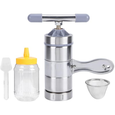 Mini extracteur de miel portable en acier inoxydable, presseur manuel pour miel, outil d'apiculture white