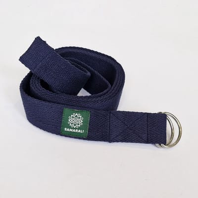 Samarali Yogariem van 100% Biologisch Katoen – 240 cm x 4 cm – Niet-Elastische Yoga Strap met RVS D-Ring – GOTS Gecertificeerd – Voor Yoga, Pilates & Stretching – 10 Kleuren