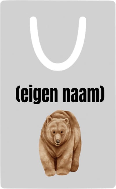 Hacebo® - grote beer met eigen naam metalen boekenlegger - Beer - beren liefhebbers - iemand die houdt van beren - verjaardag - cadeau - kado Bladwijzer boekenleggers - 7.6 cm x 5cm