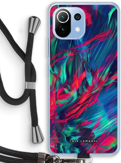 Case Company® - Hoesje met koord geschikt voor Xiaomi Mi 11 Lite hoesje met Koord - Pilgrims Of The Sea - Telefoonhoesje met Zwart Koord - Bescherming aan alle Kanten en Over de Schermrand