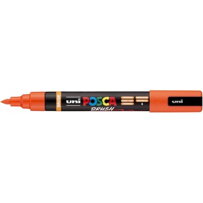 Paintmarker Uni POSCA PC-5BR brushpunt medium oranje