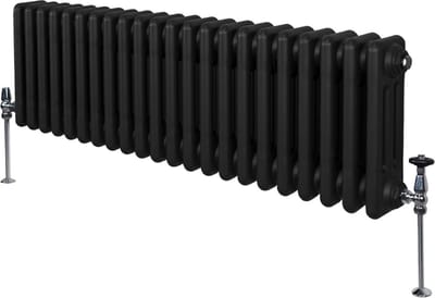 3-kolomsradiator - zwart - 300x1012 mm - 15 jaar garantie