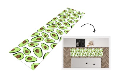 Keukenloper - Loper keuken - Avocado - Patronen - Pastel - 200x50 cm - Keukenloper vinyl