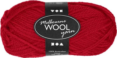 Melbourne wolgaren, L: 92 M, rood, 50 gr/ 1 bol