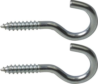 AMIG Schroefhaken - 52x - verzinkt staal - 23 mm - zilver - DHZ ijzerwaren - bevestigingsmaterialen