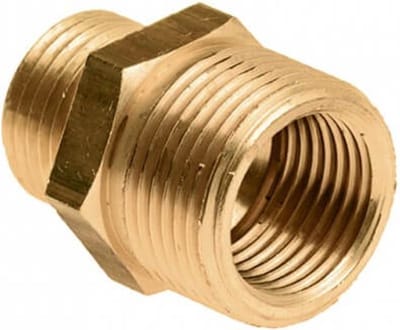 Bonfix - messing - aansluitstuk - gevelplaat - t.b.v. sanitaire tapkraan - 3 -4" x 1 -2" x 1 -2" - bu.dr.. x bi .dr. x bu.dr..