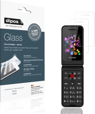 dipos – 2x Pantserfolie geschikt voor Nomi i2420 | 9H Screenprotector