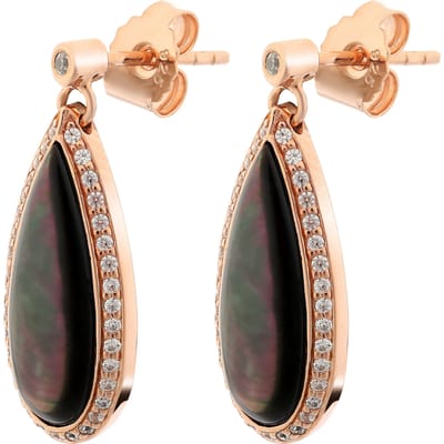 Orphelia ZO-7367 - Oorbel druppel - Zilver 925 Rosé - Zirkonia / Parelmoer - 2.5 cm