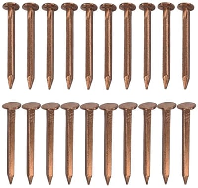 Spijkers van koper voor montage en decoratie – 20 stuks 2 x 30 mm