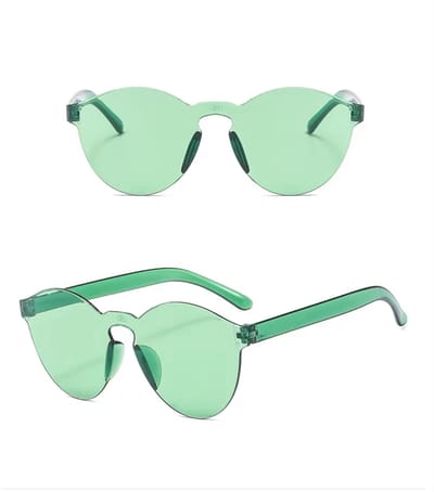 CHPN - Groene feestbril - Zonnebril - festivalbril - Groen - Hippe bril - Grappige glazen - One size - Feest bril - Green sunglasses