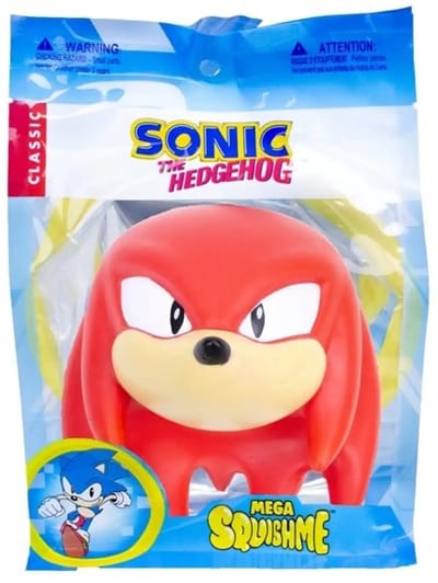 Sonic the Hedgehog Knuckles Squishy - 15 x 10 cm groot - Slow Rising - Voor de hand - Stressbal
