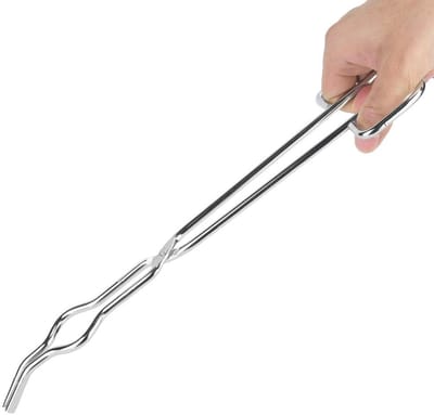 Allecto - Smeltkroestang - Professionele gieterijtang - Roestvrijstalen bekertang 300mm - Klinknagel - Ideaal voor laboratoriumgebruik - Duurzaam e...