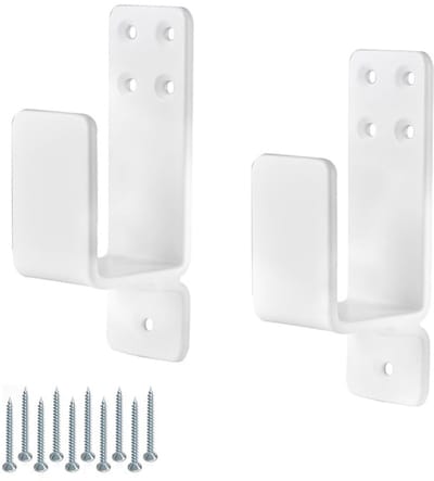 Solidchoice- Deurbarricadebeugel - Deurbeveiliging - Metalen U-beugel - 2 stuks - Voor 2x4 hout - Schokbestendig - 14,2 x 4 x 6,5 cm